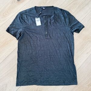 NWT JOHN VARVATOS Men's Gray Henley